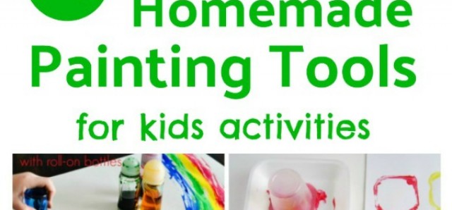 14 Painting tools you can easily make for kids painting activities