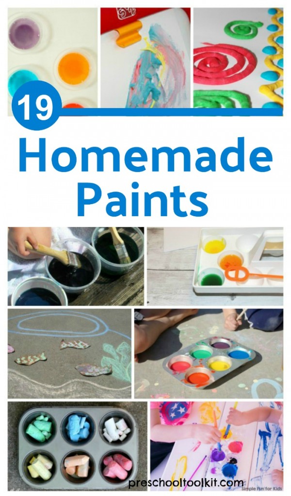 19 homemade paints for fun and easy preschool painting activities