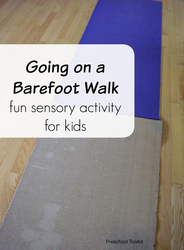 Barefoot walk sensory activity