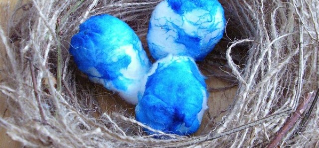 Bird nest spring craft for kids