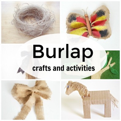 Burlap crafts and activities