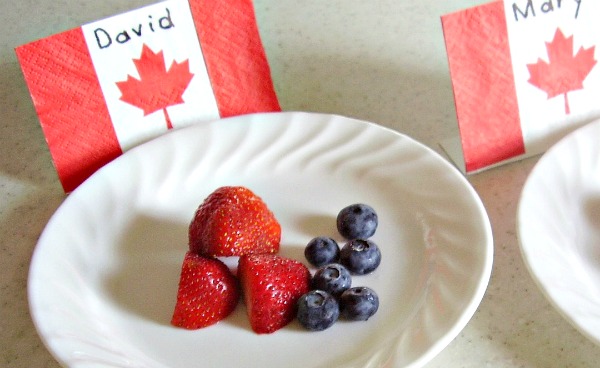 Canada Day activities include holiday themed food and place markers
