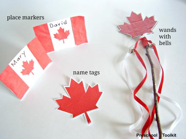Family crafts for Canada Day