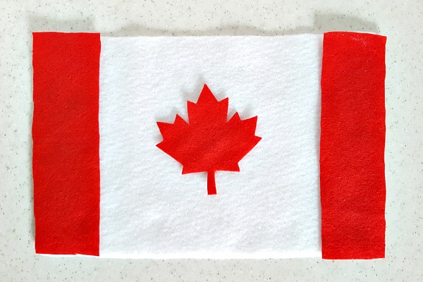 Canada flag felt board activity for kids
