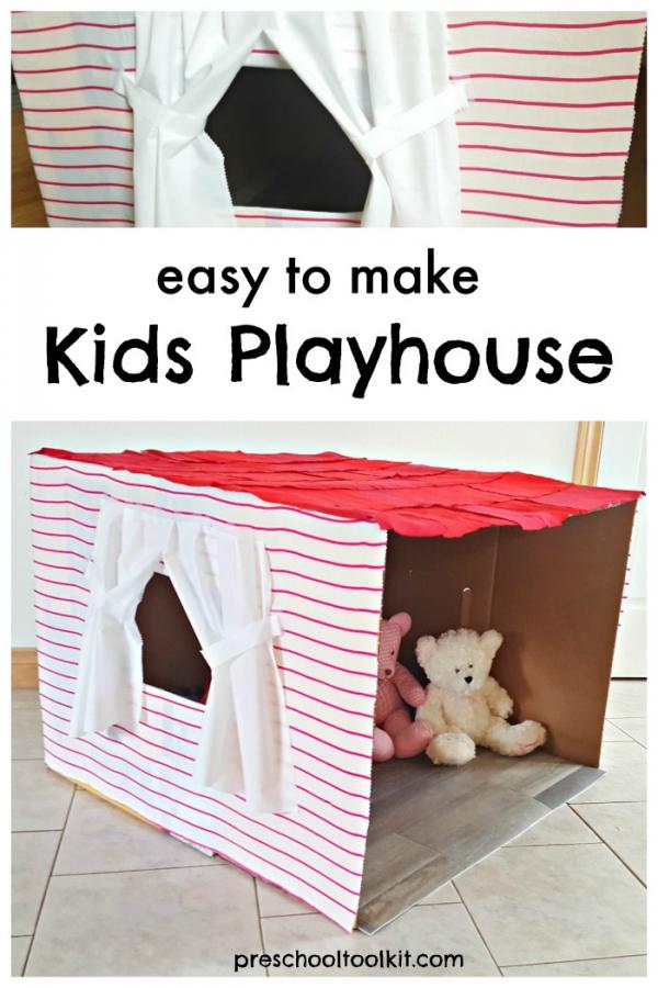 kids cardboard playhouse