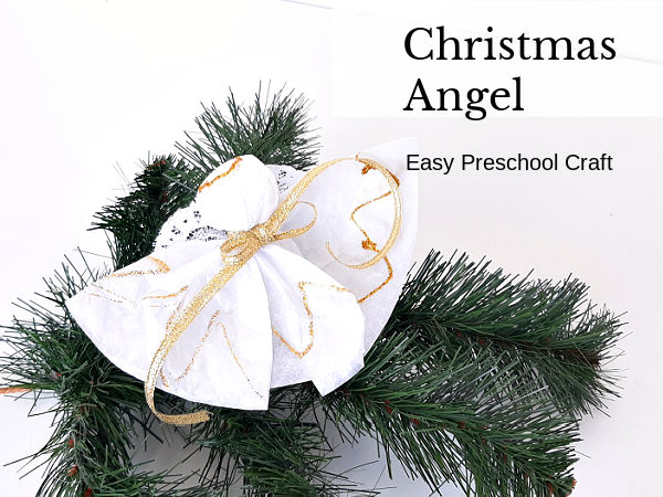 Preschool paper angel craft