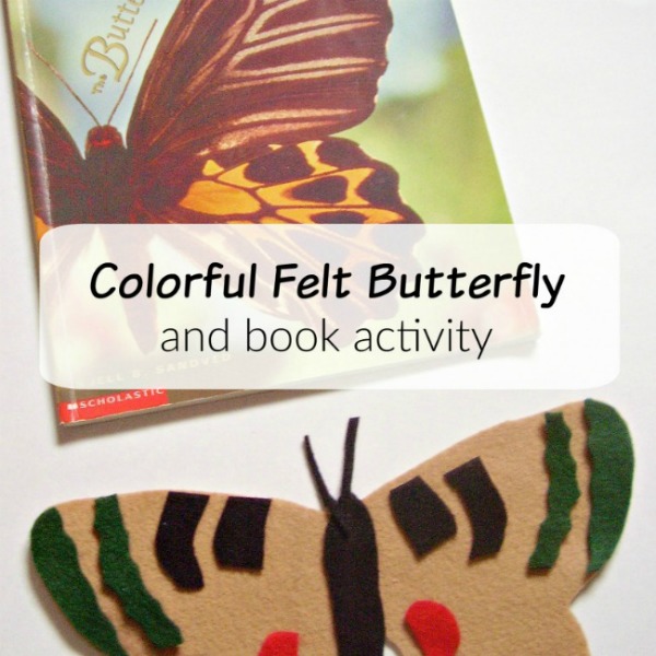 Felt butterfly flannel board and alphabet book activity