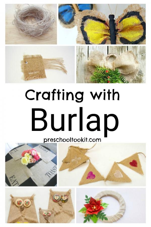 Crafting with burlap for kids activities and home decor