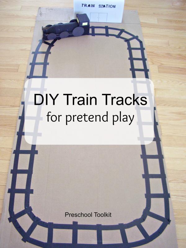 How to Make Train Track for Pretend Play » Preschool Toolkit