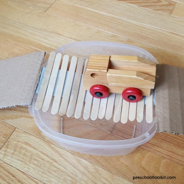 Craft stick bridge craft for kids