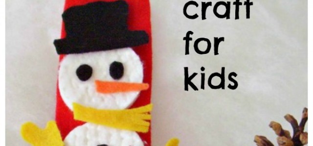Easy felt snowman preschool craft