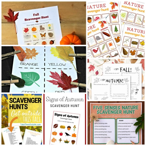 Scavenger hunts for the autumn season with preschoolers