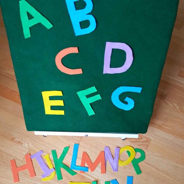 Felt letters of the alphabet kids activities