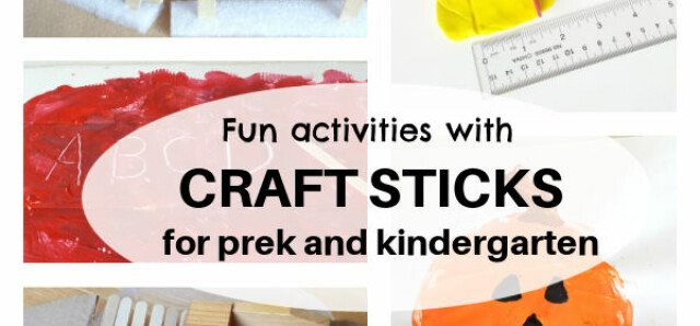 Fun activities with craft sticks for prek and kindergarten
