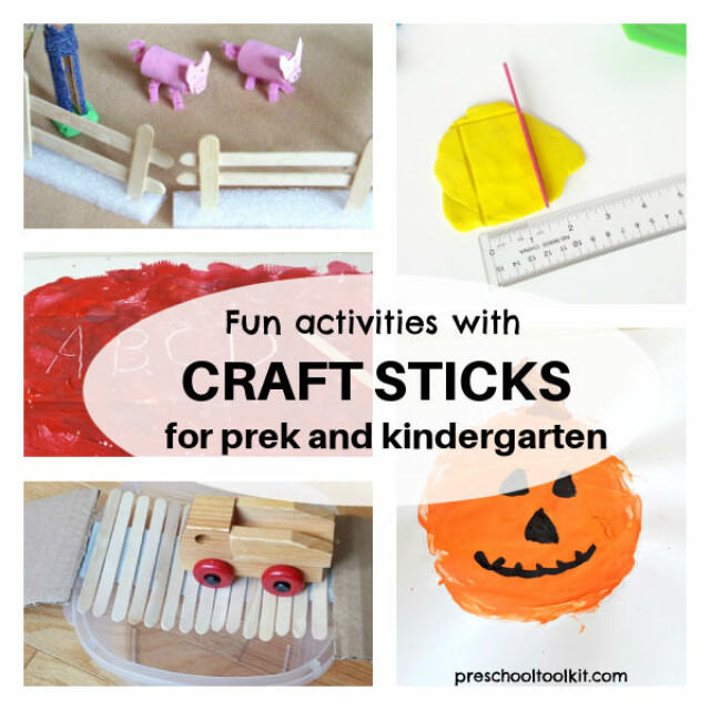 Fun activities with craft sticks for prek and kindergarten