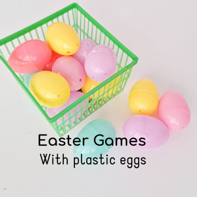 Fun and easy Easter games with plastic eggs for preschoolers