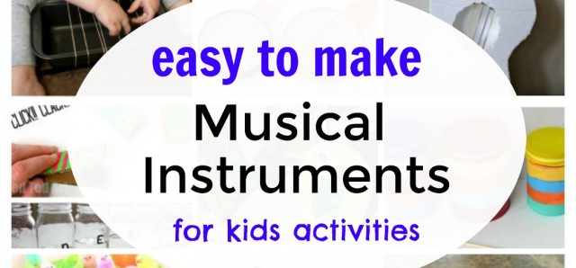 Homemade instruments for kids activities