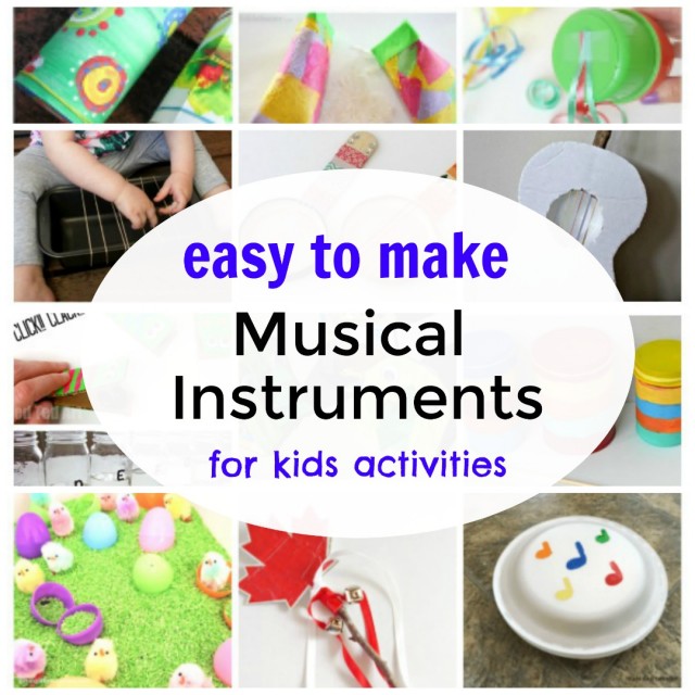 Homemade instruments for kids activities