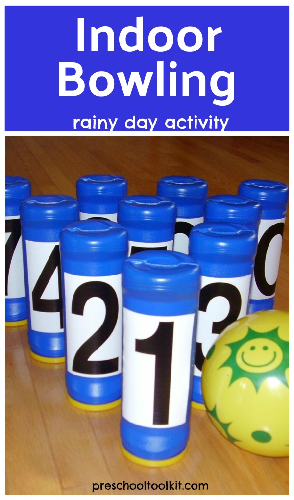 DIY Indoor Bowling Game Kids Activity » Preschool Toolkit