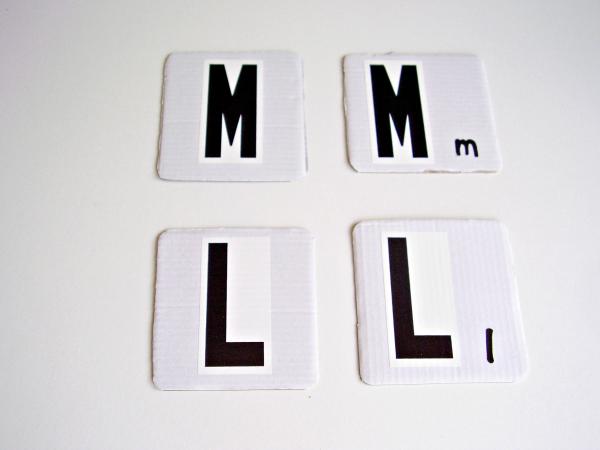 Homemade alphabet cards
