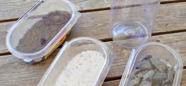Mixing earth materials science activity for kids