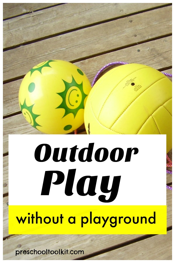 Outdoor play ideas without a playground