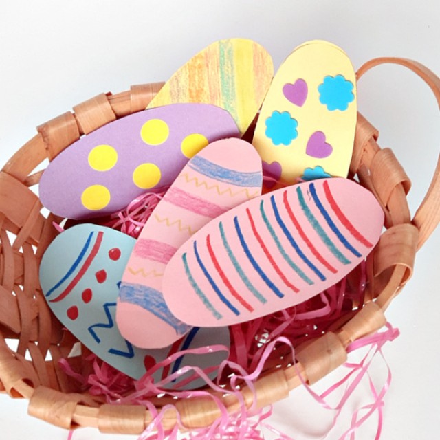 Paper Easter eggs preschool craft