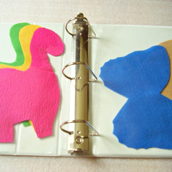 Organize felt in a binder 