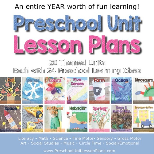 Preschool Unit Lesson Plans early learning product (affiliate)