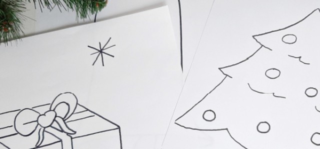 Printable Christmas coloring pages for preschoolers 