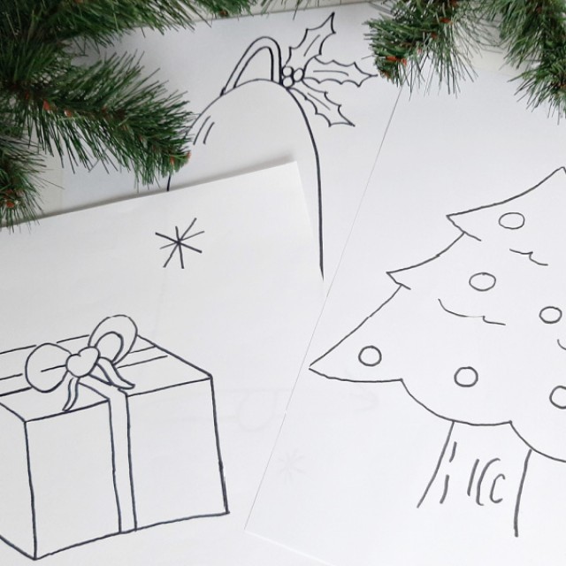 Printable Christmas coloring pages for preschoolers 