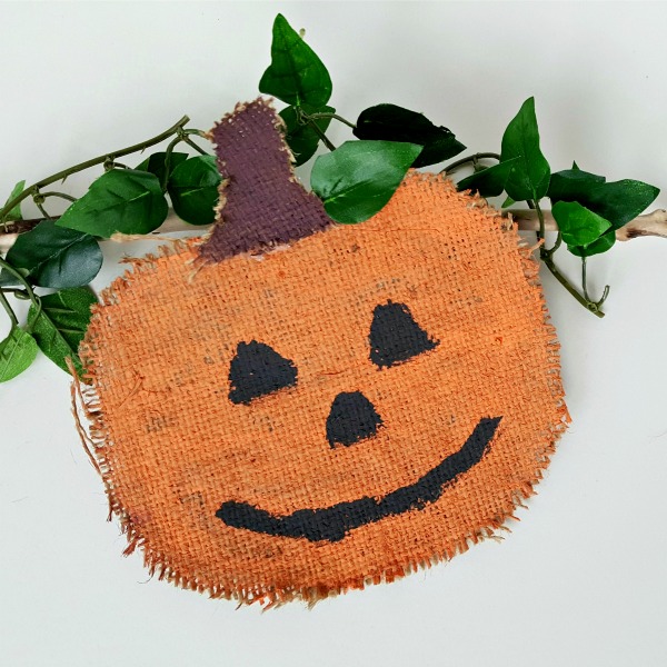 Fabric pumpkin kids painting activity 