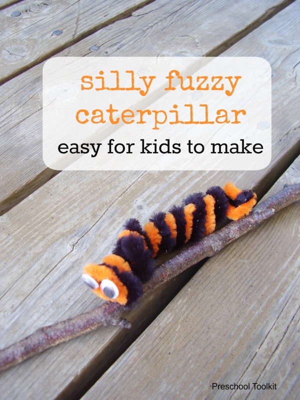 Silly fuzzy caterpillar craft