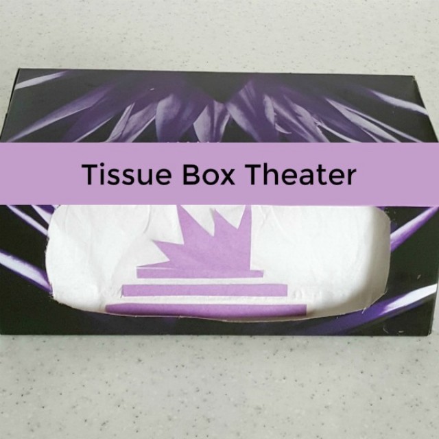 Small world play with tissue box