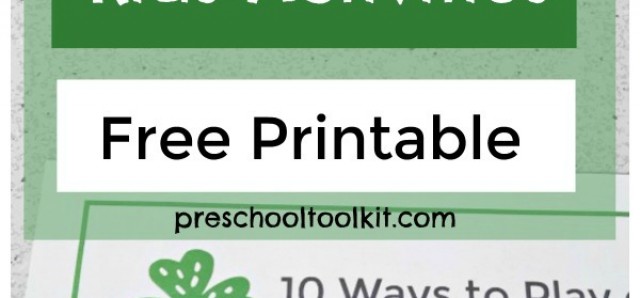 St. Patricks Day list of kids activities printable