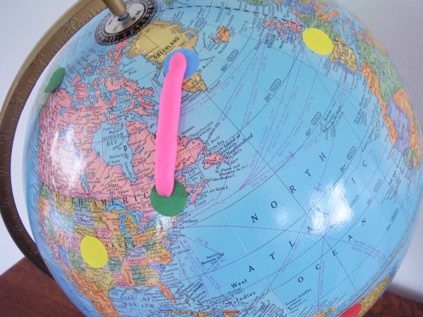 Use modeling clay and a globe for an Earth Day activity