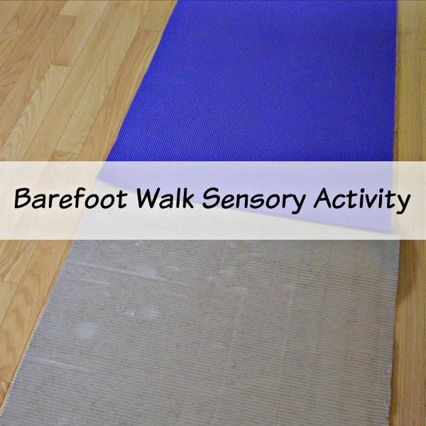 preschool sensory activity walking barefoot on different textures