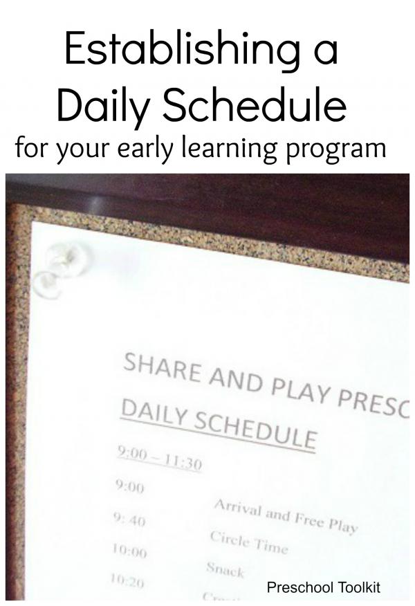 Establishing a Daily Schedule for Your Early Learning Program