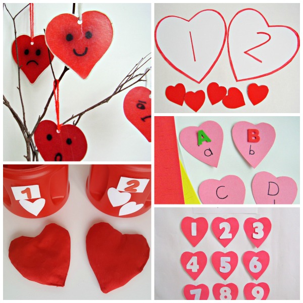 Valentine activities for toddler, preschool and kindergarten ages
