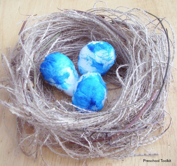 Easy Bird Nest Craft using Burlap » Preschool Toolkit