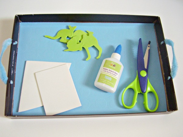 Box lid craft tray 