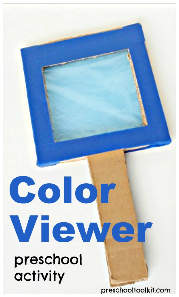 Color viewer preschool craft and sensory activity