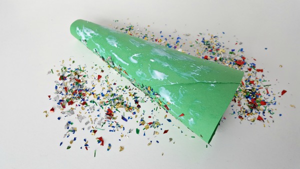 Decorate a paper tree with biodegradable glitter and glue