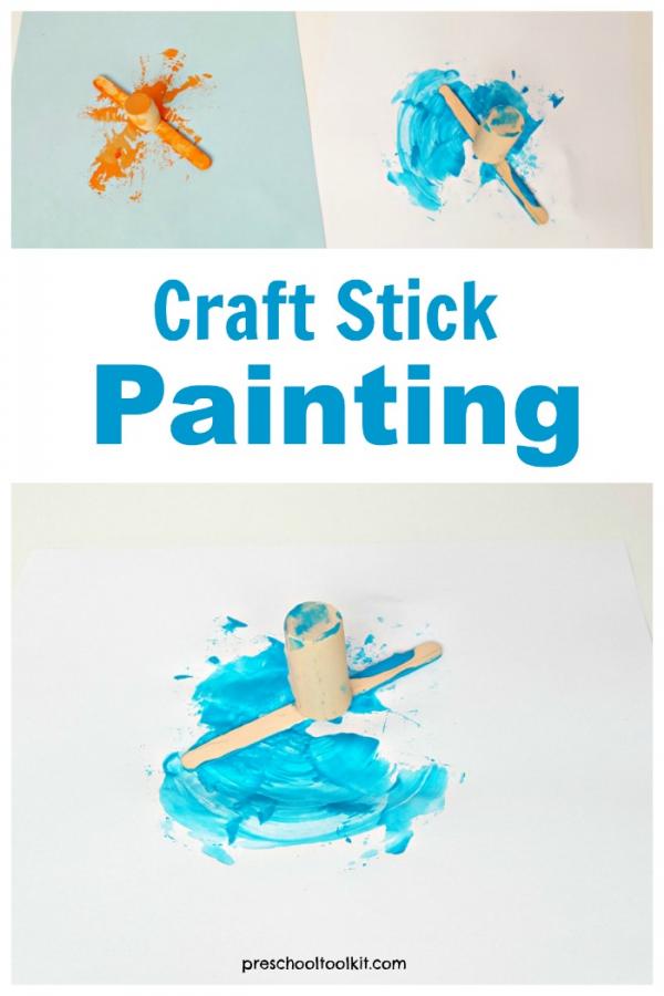 DIY Craft Sticks Painting Tool » Preschool Toolkit