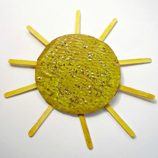 craft stick sun summer painting activity for kids