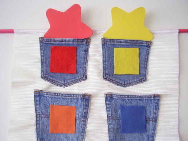 Math for kids using denim pockets