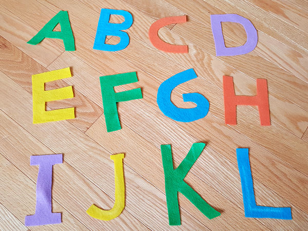 felt alphabet for kids activities