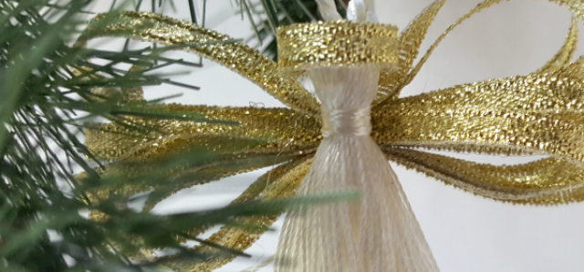 Tassel angel Christmas tree ornament craft for kids
