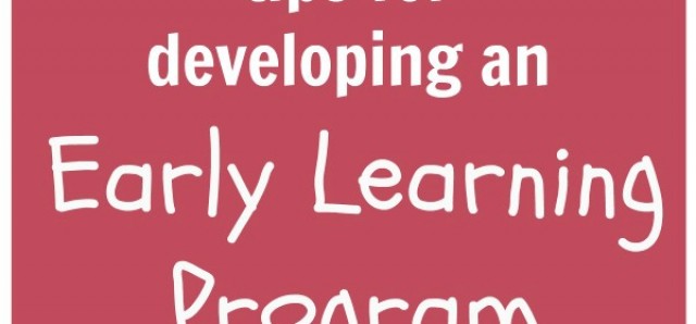 Guide for developing an early learning program from preschooltoolkit.com