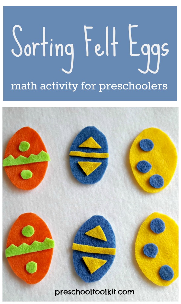 Easter egg felt board activity for kids